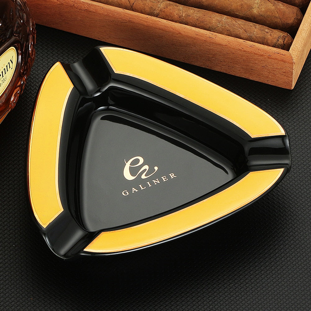 Ceramic Ashtray for 3 Cigars