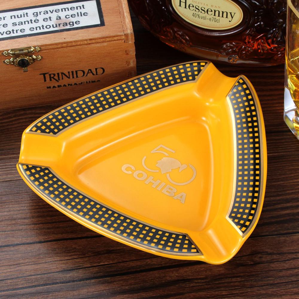 Ceramic Ashtray for 3 Cigars