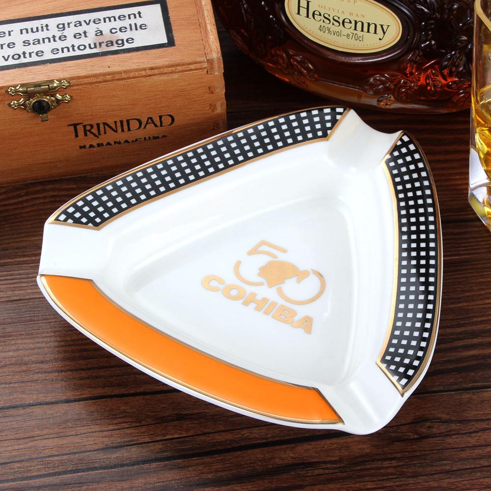 Ceramic Ashtray for 3 Cigars