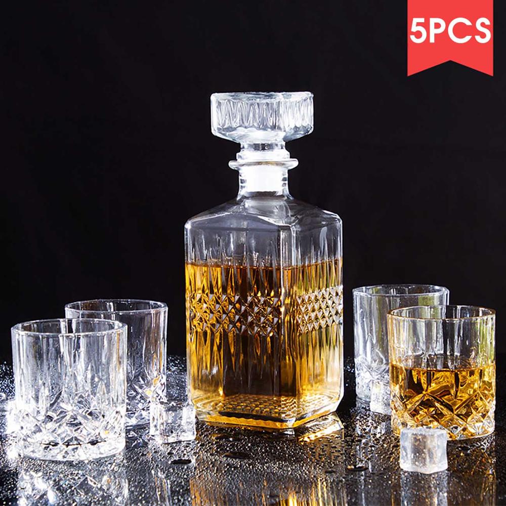 Glass Decanter Set 5PCS