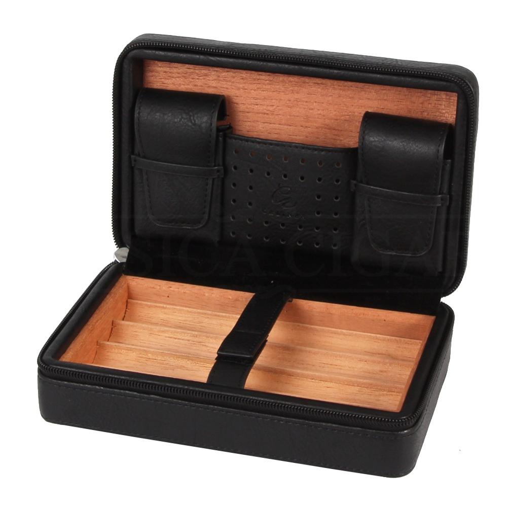 Humidor Leather Cigar Travel Case