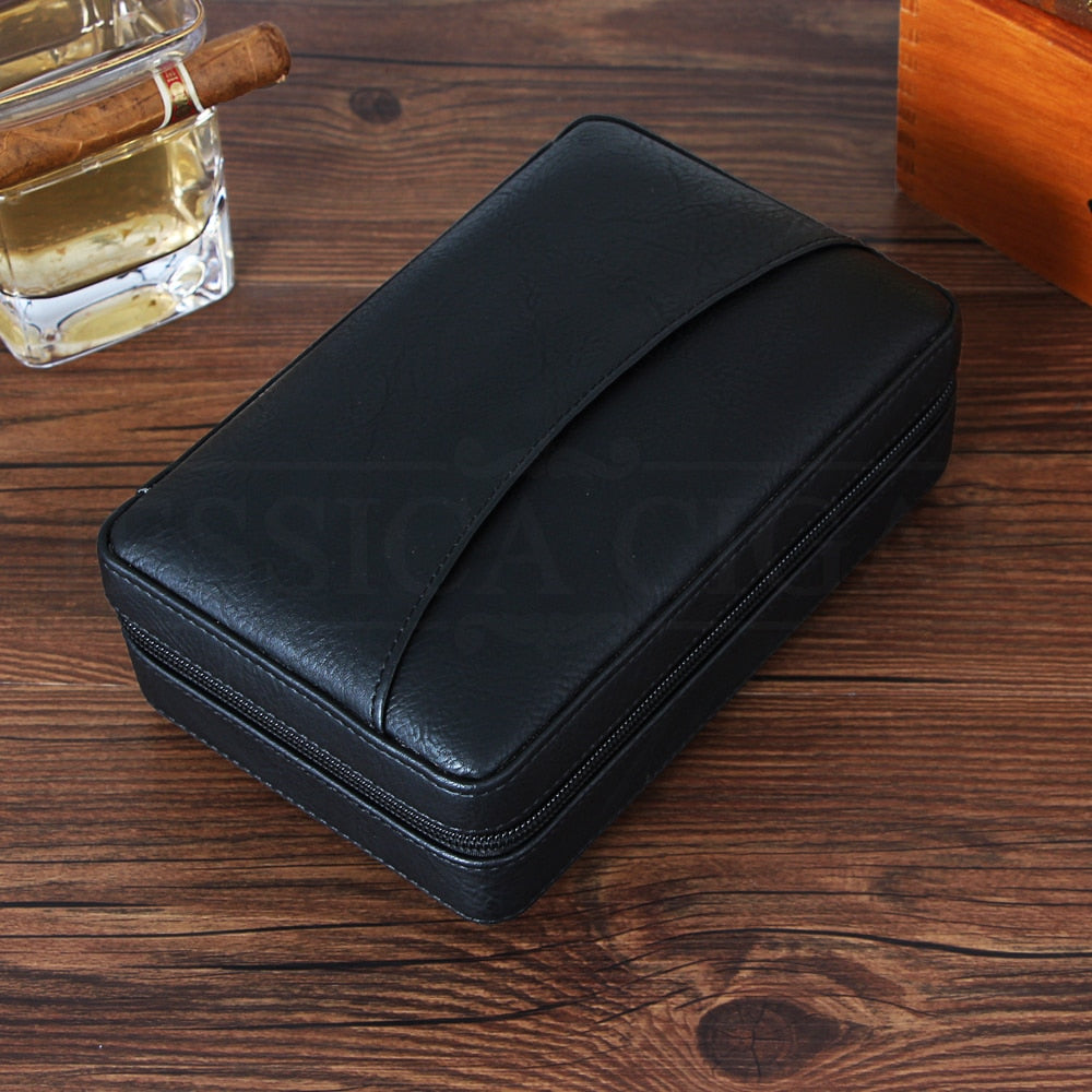 Humidor Leather Cigar Travel Case